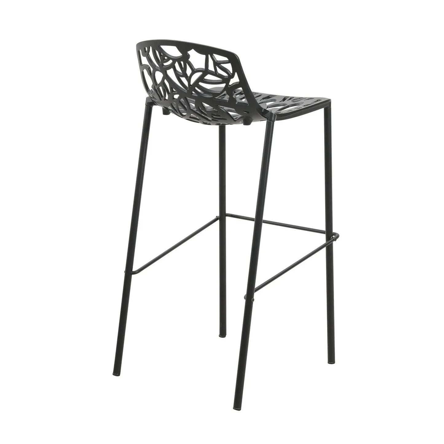 Devon Aluminum Indoor Outdoor Bar Stool with Powder Coated Frame and Footrest - Elax Furniture