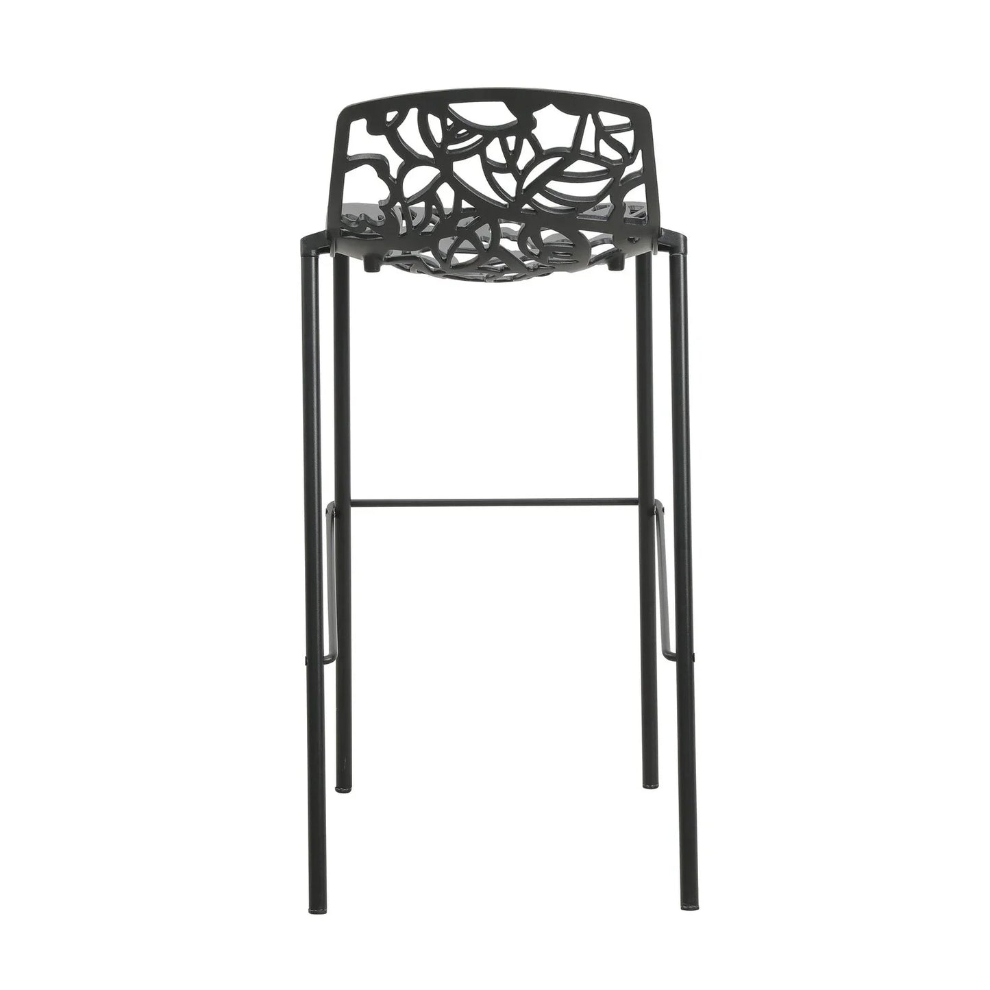 Devon Aluminum Indoor Outdoor Bar Stool with Powder Coated Frame and Footrest - Elax Furniture