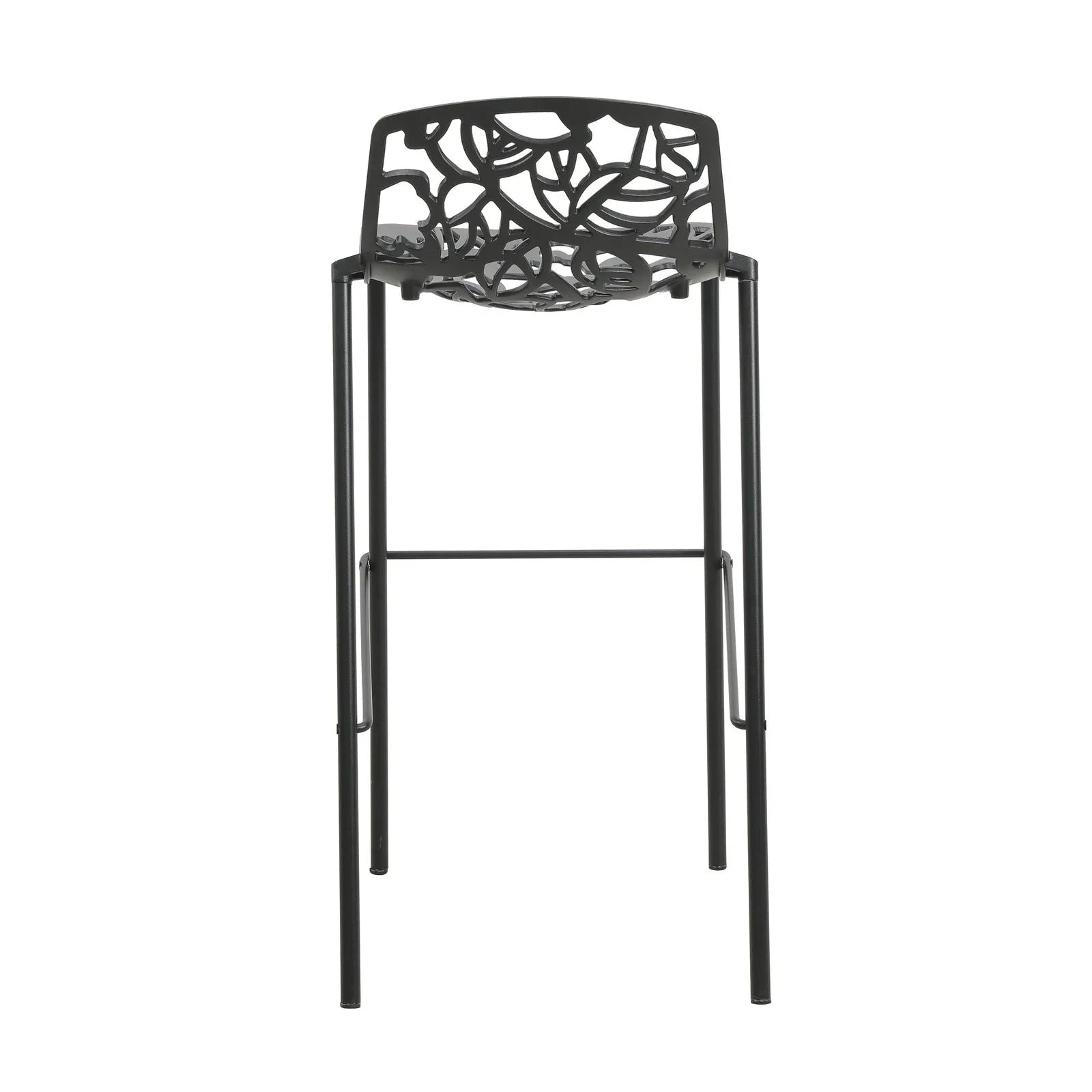 Devon Aluminum Indoor Outdoor Bar Stool with Powder Coated Frame and Footrest - Elax Furniture