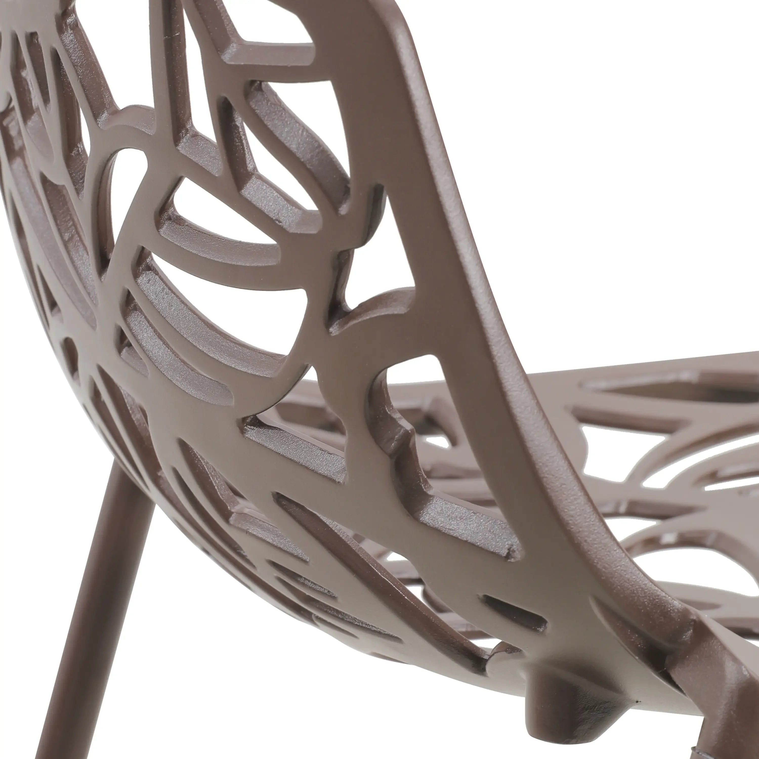 Devon Modern Aluminum Bar Stool with Backrest and Powder-Coated Legs Set of 2