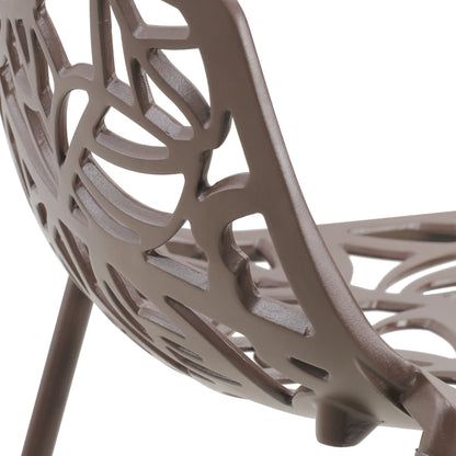 Devon Modern Aluminum Bar Stool with Backrest and Powder-Coated Legs Set of 2 - Elax Furniture