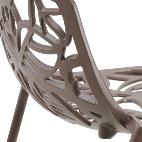 Devon Modern Aluminum Bar Stool with Backrest and Powder-Coated Legs Set of 2