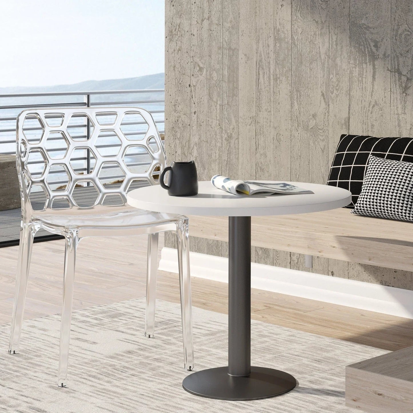 Dynamic Modern Honeycomb Design Dining Side Chair - Elax Furniture