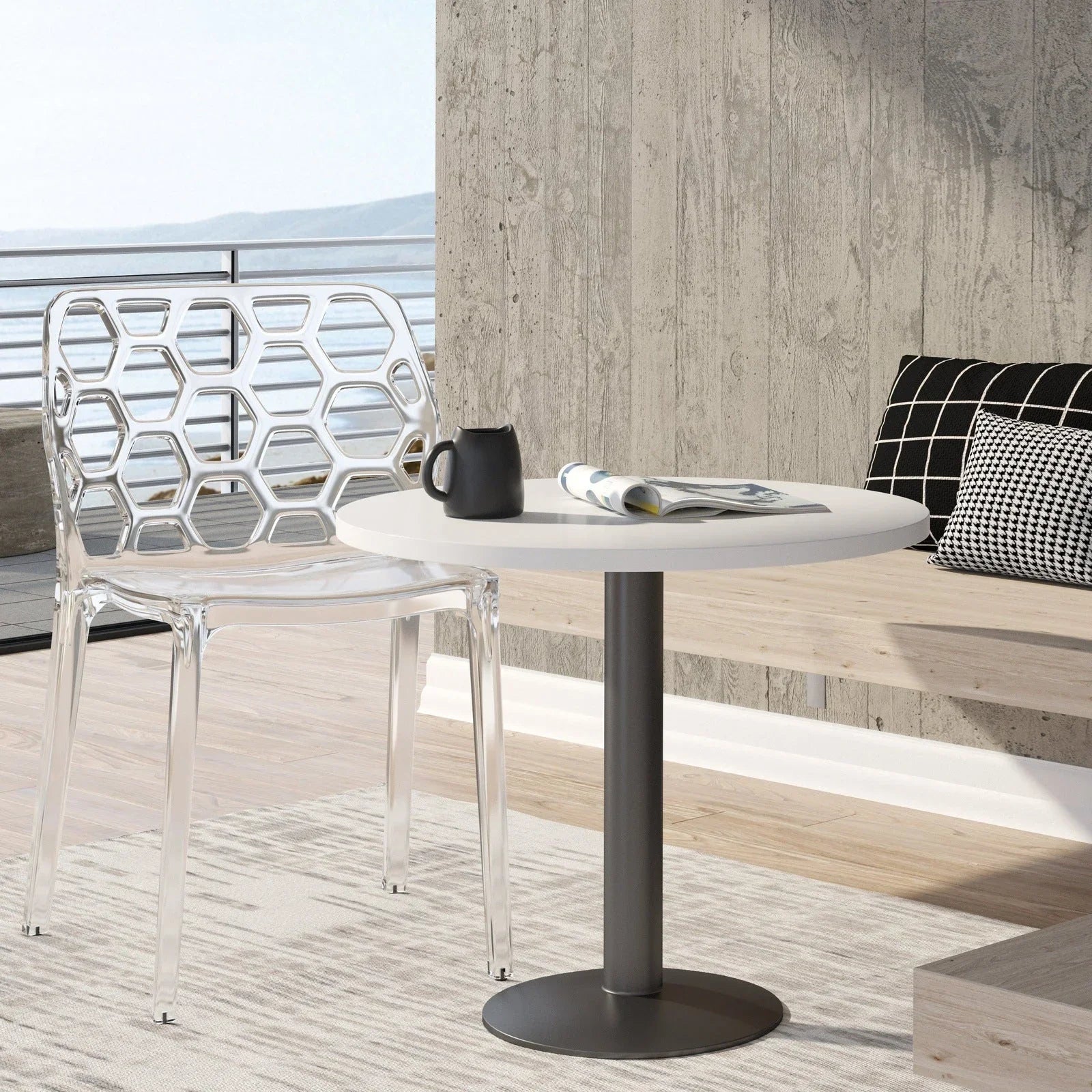 Dynamic Modern Honeycomb Design Dining Side Chair - Elax Furniture
