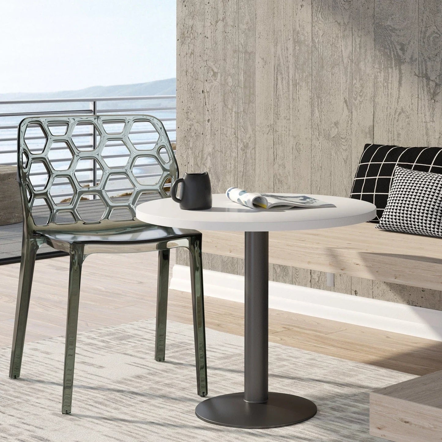 Dynamic Modern Honeycomb Design Dining Side Chair - Elax Furniture