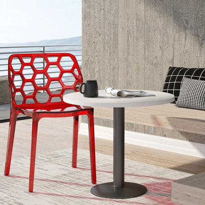 Dynamic Modern Honeycomb Design Dining Side Chair - Elax Furniture
