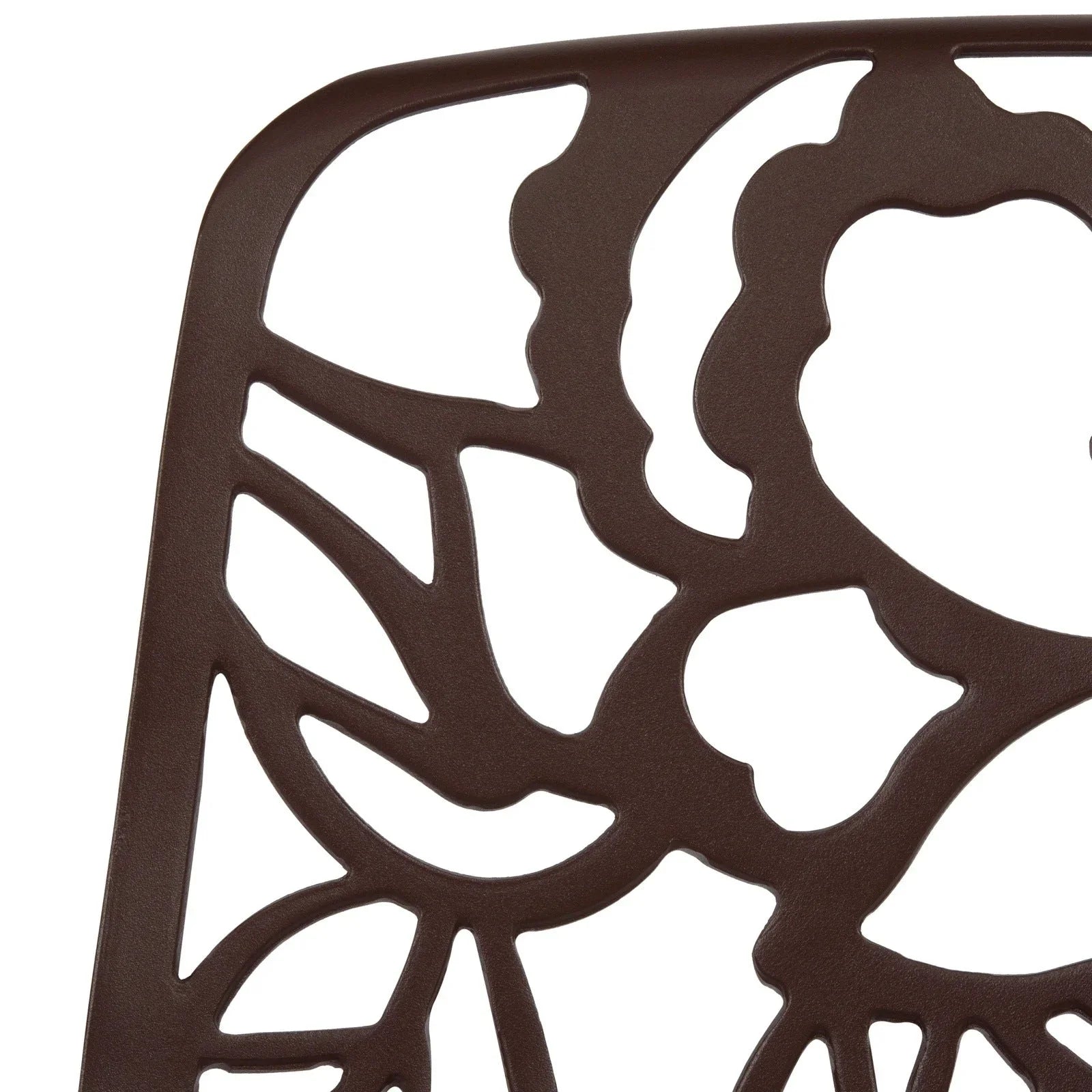 Devon Stackable Aluminum Outdoor Dining Chairs with Flower Design - Elax Furniture