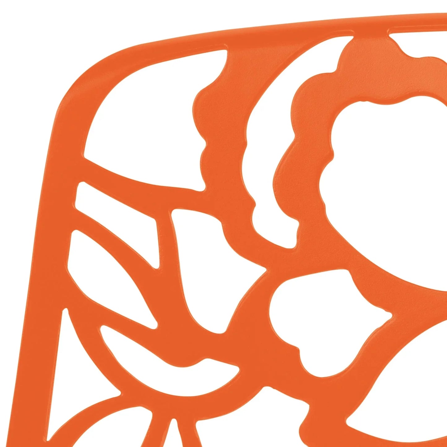 Devon Aluminum Indoor Outdoor Dining Chairs Stackable and Flower Pattern Design Set of 4 - Elax Furniture