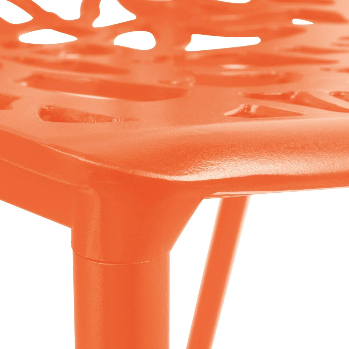 Devon Stackable Aluminum Outdoor Dining Chairs with Flower Design - Elax Furniture