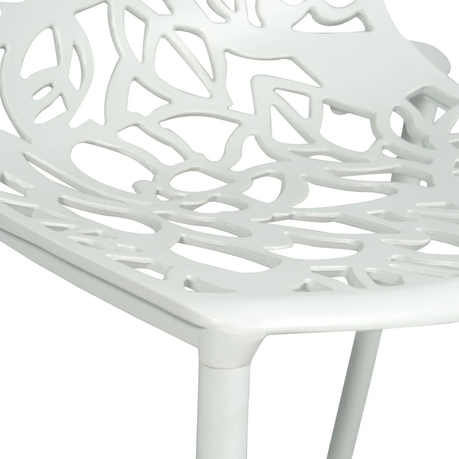 Devon Stackable Aluminum Outdoor Dining Chairs with Flower Design - Elax Furniture