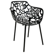 Devon 3-Piece Patio Dining Set: Aluminum Table with Glass Top & 2 Flower Arm Chairs - Elax Furniture