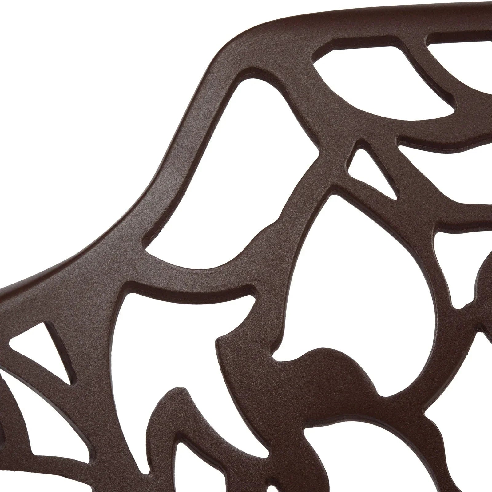 Devon Aluminum Indoor Outdoor Dining Armchairs with Flower Pattern and Stackable Design Set of 2 - Elax Furniture