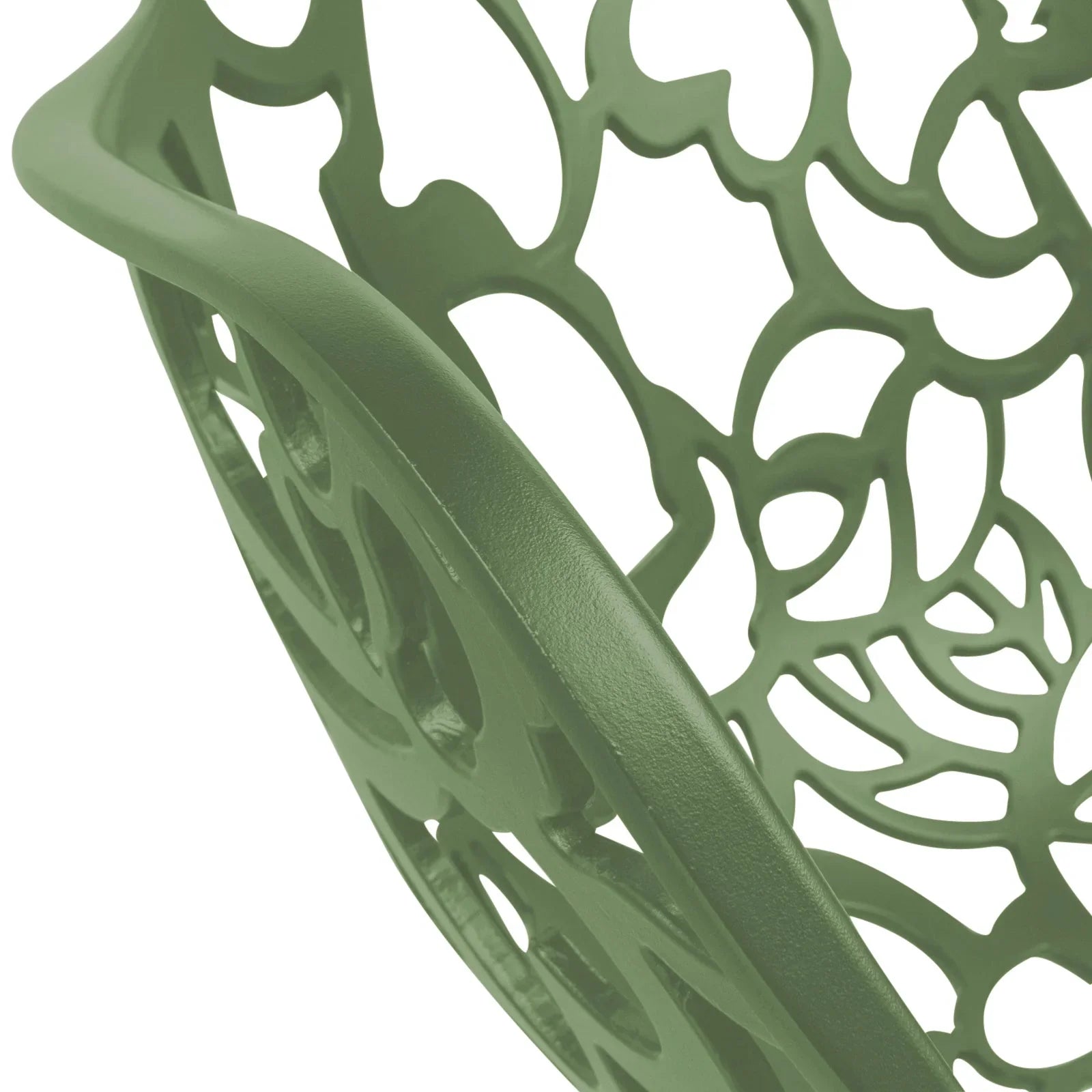 Devon Aluminum Indoor Outdoor Dining Armchairs with Flower Pattern and Stackable Design Set of 4 - Elax Furniture