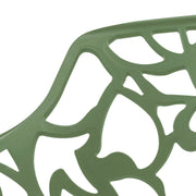 Devon Stackable Aluminum Outdoor Dining Armchairs with Flower Design - Elax Furniture