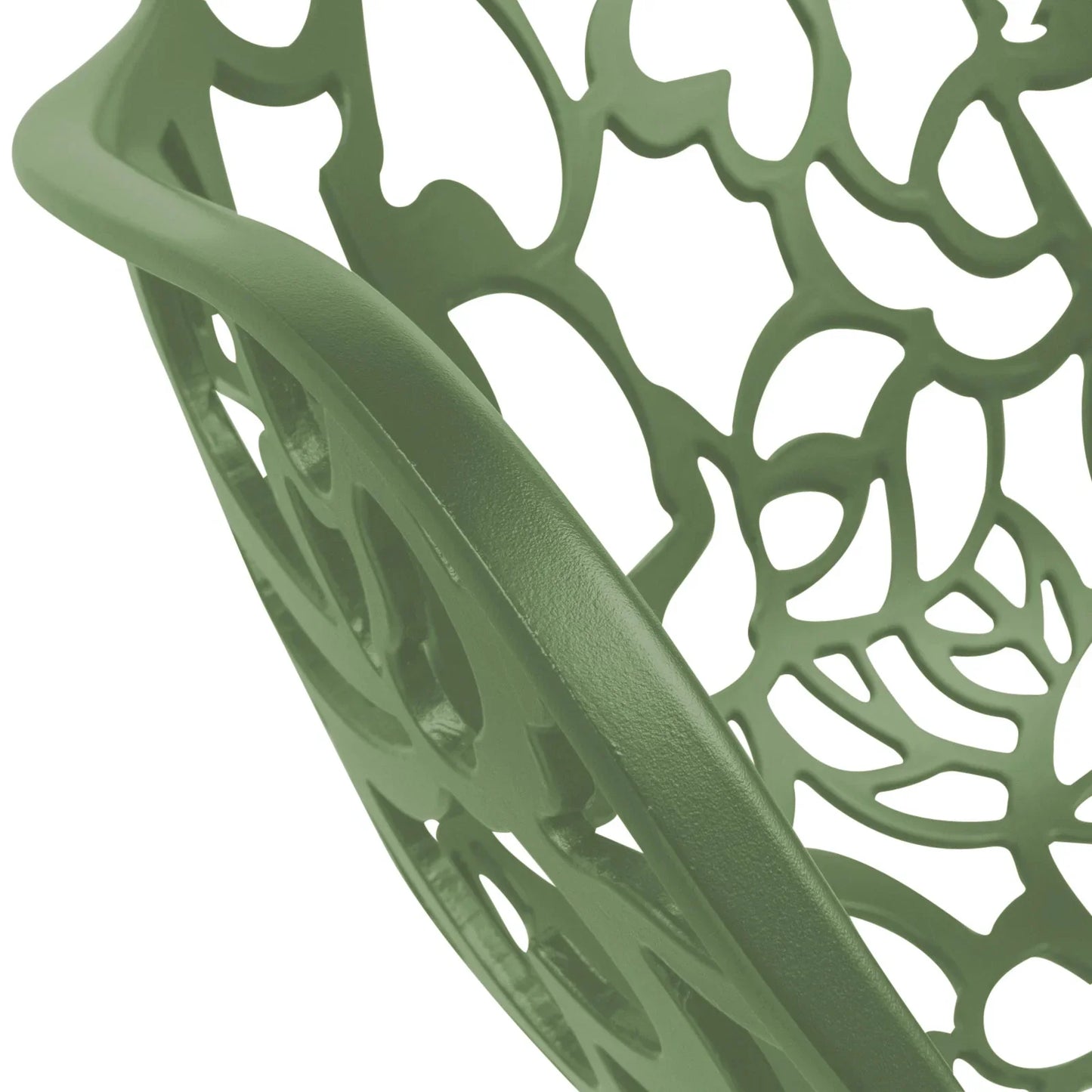 Devon Stackable Aluminum Outdoor Dining Armchairs with Flower Design - Elax Furniture