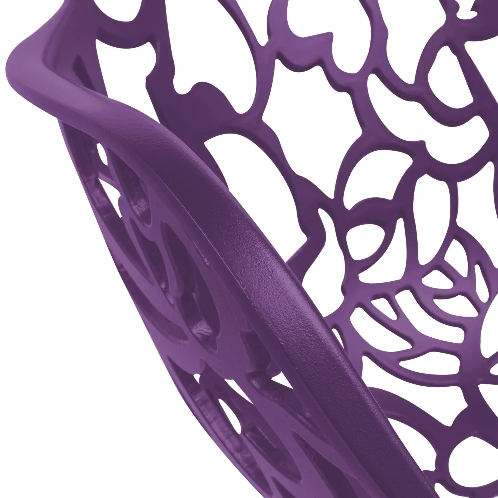 Devon Aluminum Indoor Outdoor Dining Armchairs with Flower Pattern and Stackable Design Set of 2 - Elax Furniture