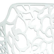 Devon Stackable Aluminum Outdoor Dining Armchairs with Flower Design - Elax Furniture