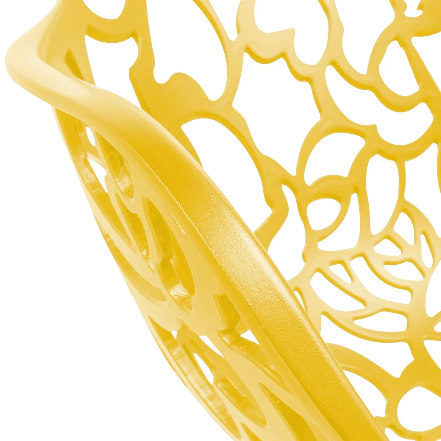 Devon Stackable Aluminum Outdoor Dining Armchairs with Flower Design - Elax Furniture