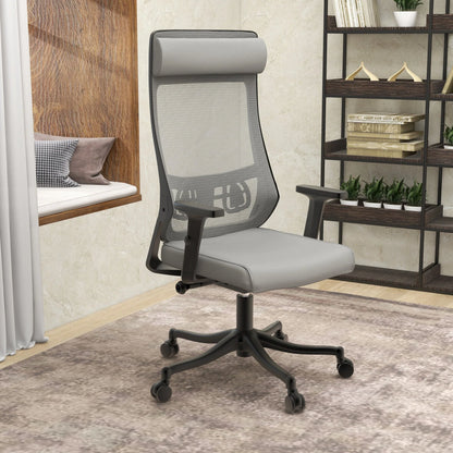 Dale Adjustable Upholstered Office Chair with Mesh Back - Elax Furniture