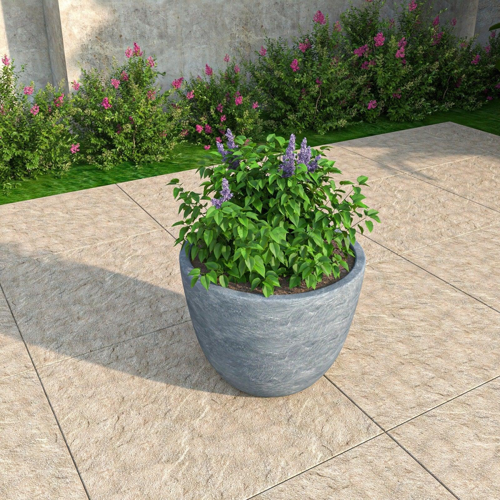 Dahlia Modern Fiberstone and MgO Clay Planter Pot for Indoor and Outdoor - Elax Furniture