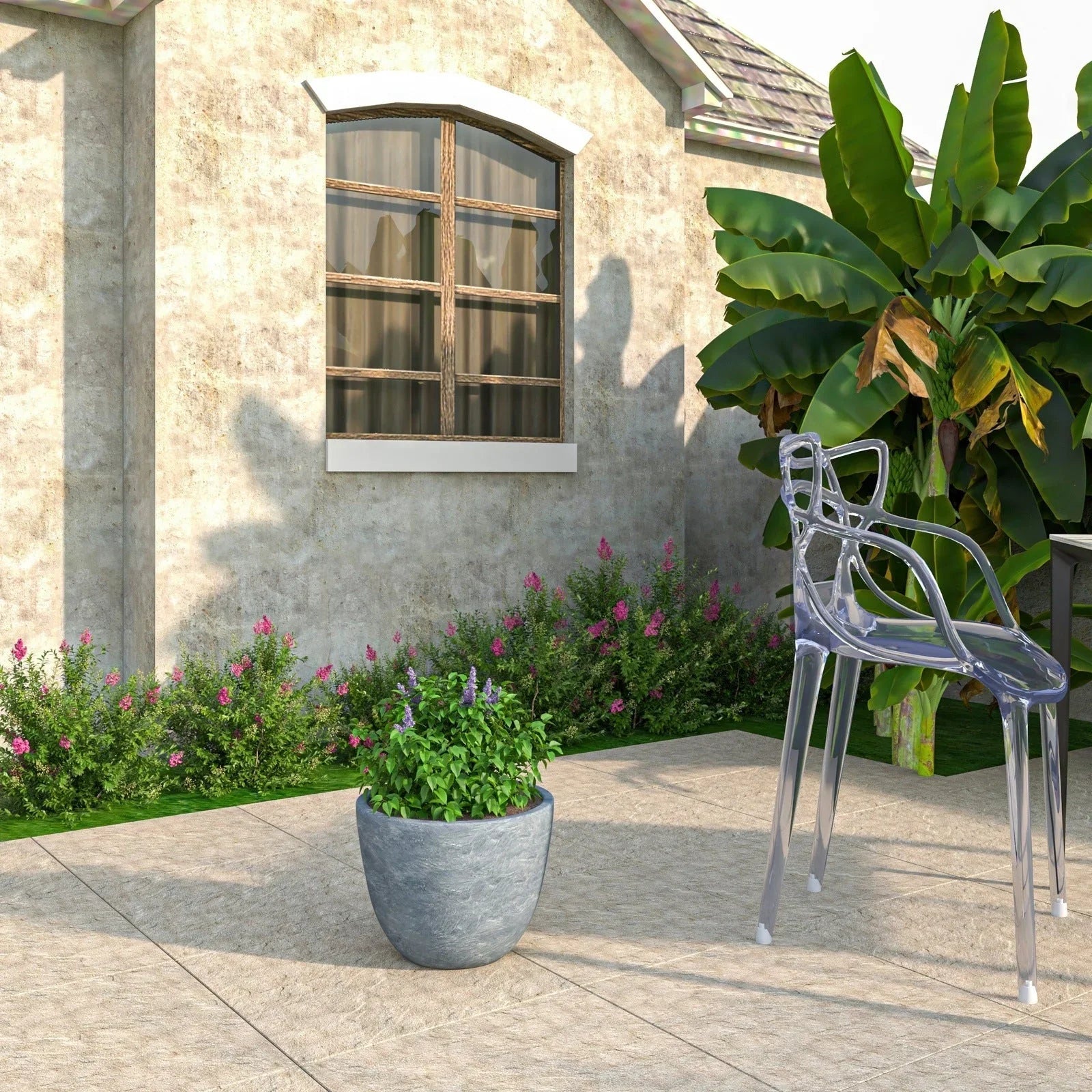 Dahlia Modern Fiberstone and MgO Clay Planter Pot for Indoor and Outdoor - Elax Furniture