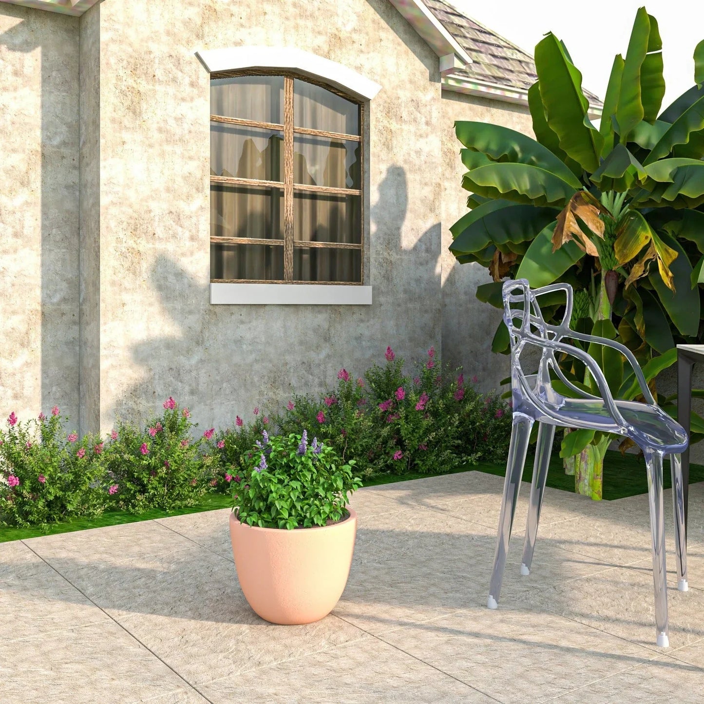 Dahlia Modern Fiberstone and MgO Clay Planter Pot for Indoor and Outdoor - Elax Furniture