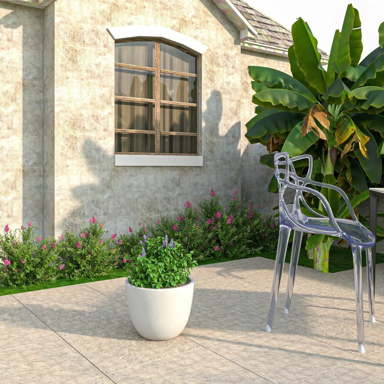 Dahlia Modern Fiberstone and MgO Clay Planter Pot for Indoor and Outdoor - Elax Furniture