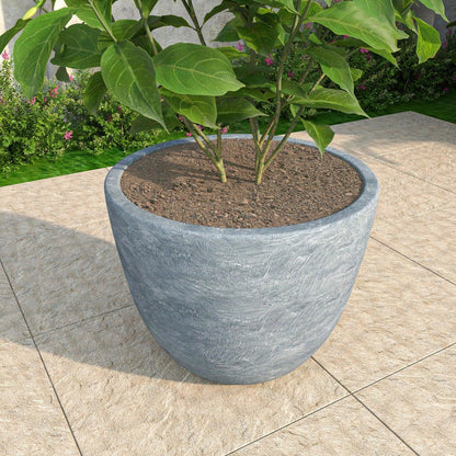 Dahlia Modern Fiberstone and MgO Clay Planter Pot for Indoor and Outdoor - Elax Furniture