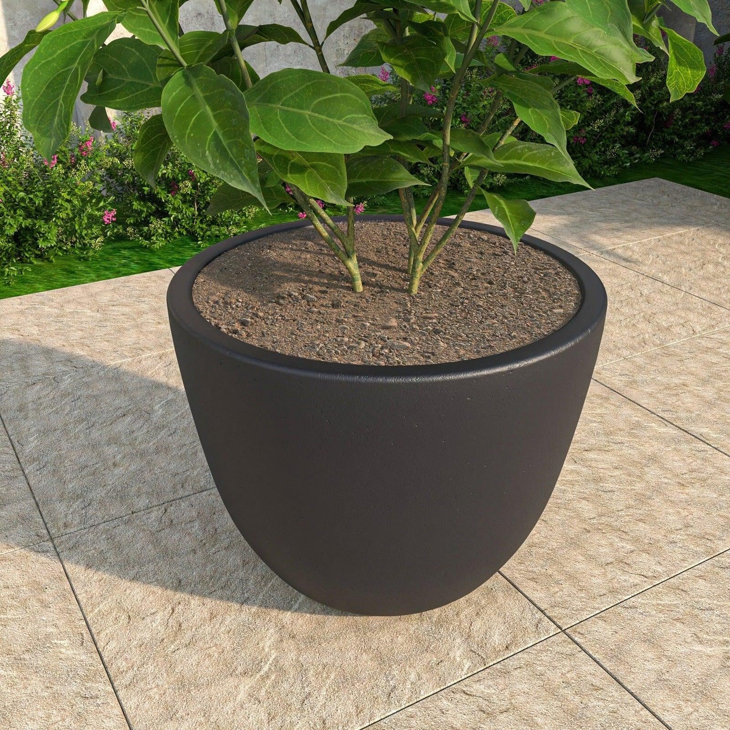Dahlia Modern Fiberstone and MgO Clay Planter Pot for Indoor and Outdoor - Elax Furniture