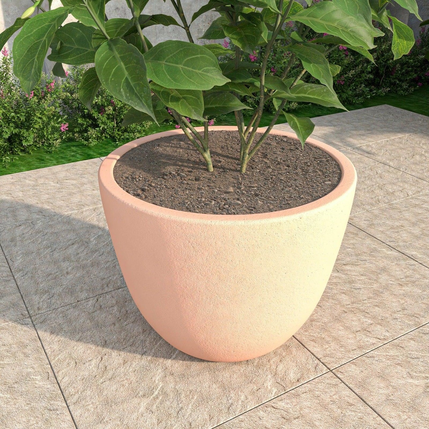 Dahlia Modern Fiberstone and MgO Clay Planter Pot for Indoor and Outdoor - Elax Furniture