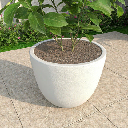 Dahlia Modern Fiberstone and MgO Clay Planter Pot for Indoor and Outdoor - Elax Furniture