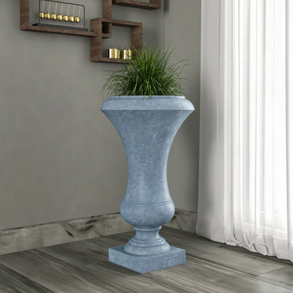 Daisy Fiberstone and Clay Urn Planter with Drainage Holes for Indoor and Outdoor - Elax Furniture