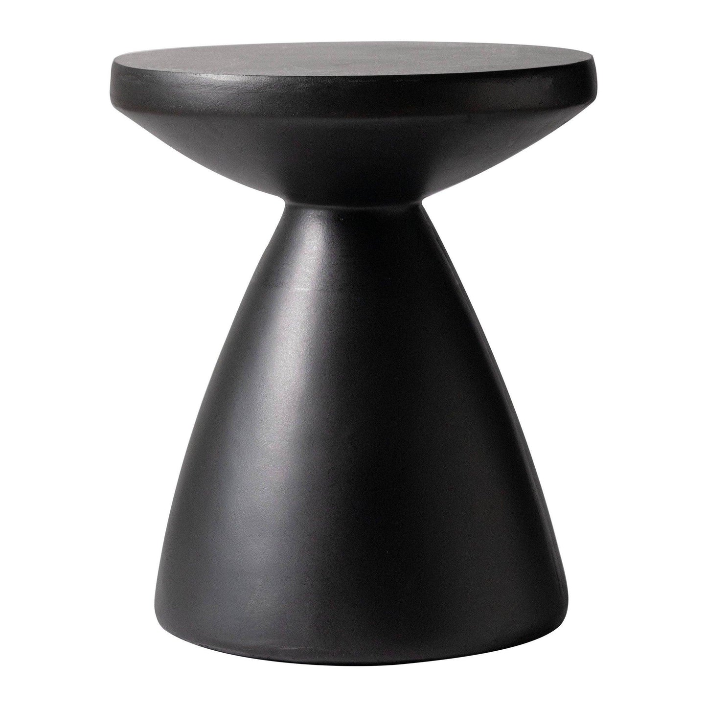Dune Side Table Fiberstone Round Accent Table and Hourglass Pedestal Base - Elax Furniture