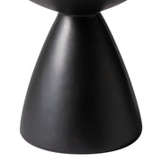 Dune Side Table Fiberstone Round Accent Table and Hourglass Pedestal Base - Elax Furniture