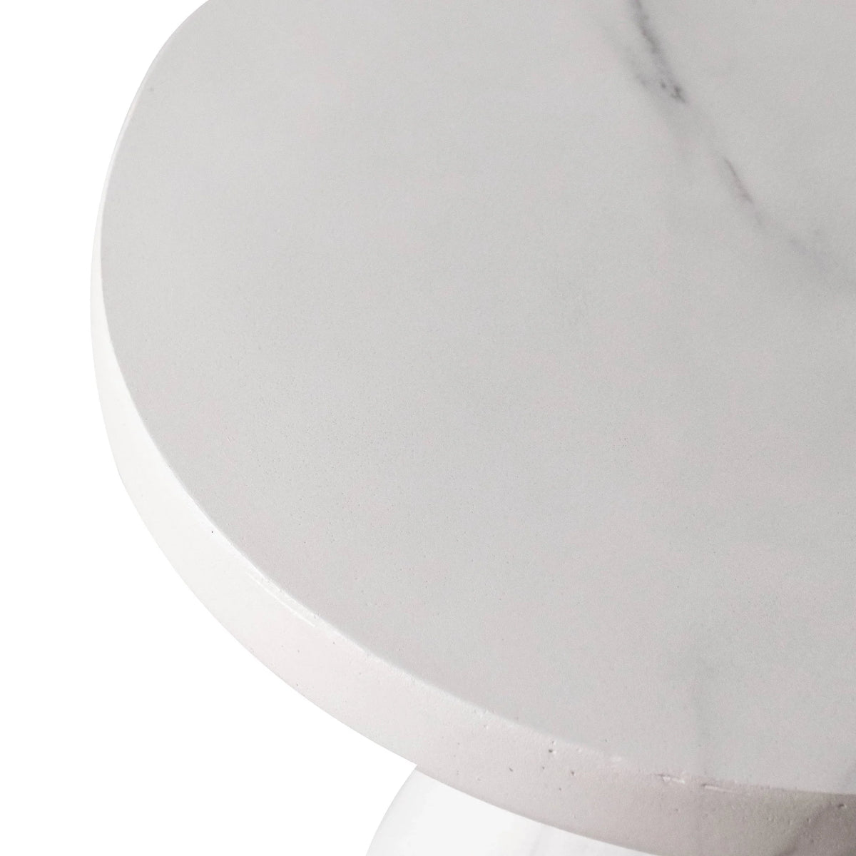 Dune Side Table Fiberstone Round Accent Table and Hourglass Pedestal Base - Elax Furniture