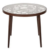 Devon Tree Design Glass Top Aluminum Base Outdoor End Table