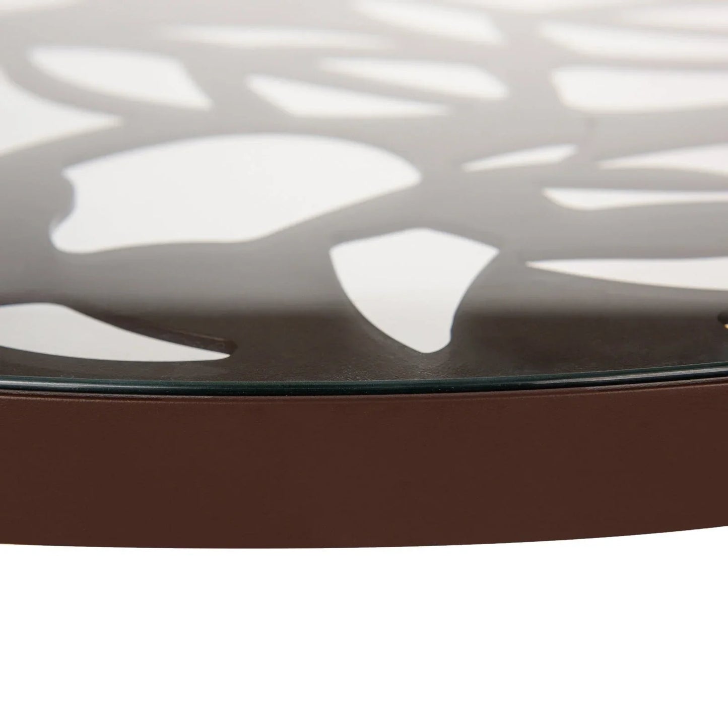 Devon Tree Design Glass Top Aluminum Base Outdoor End Table - Elax Furniture