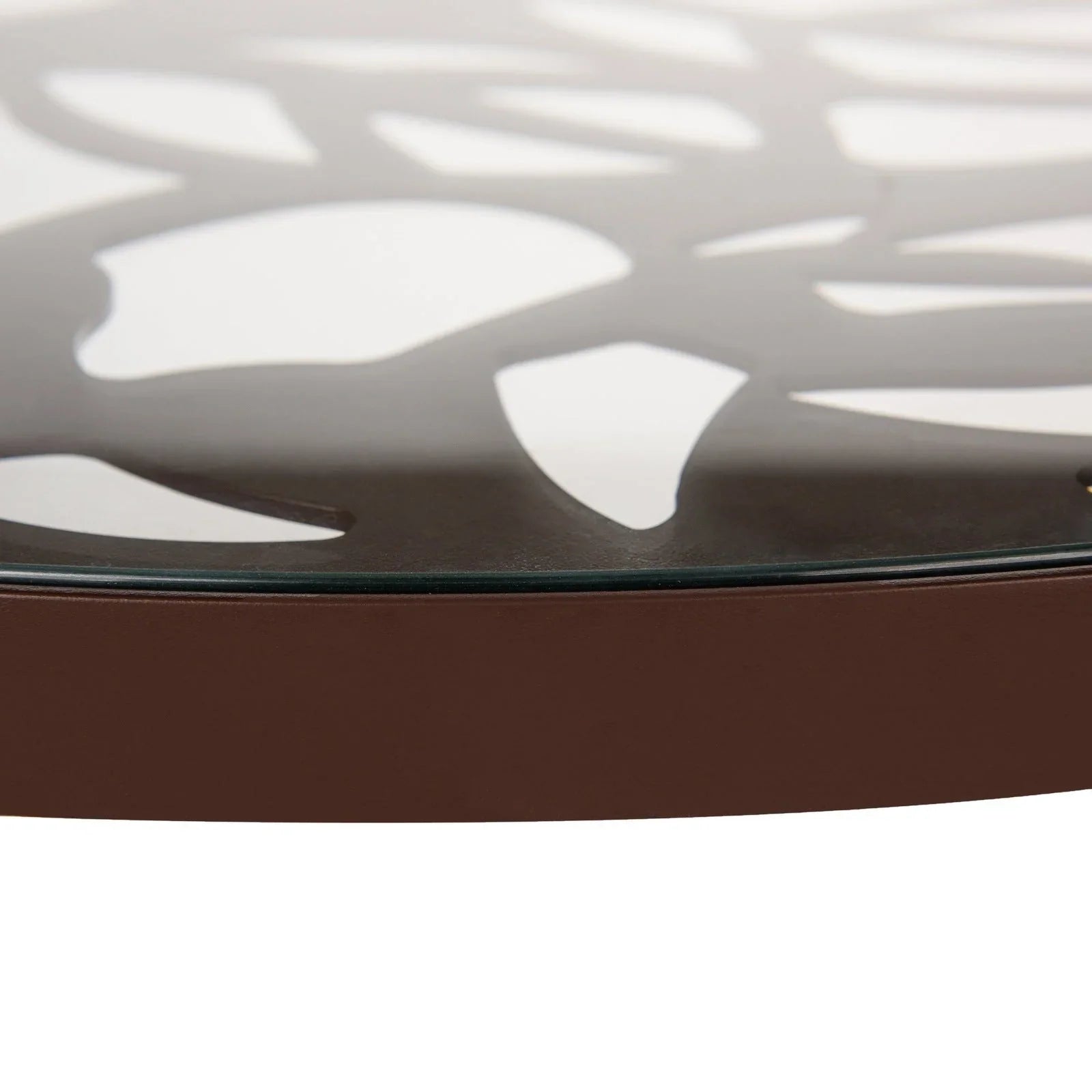 Devon Tree Design Glass Top Aluminum Base Outdoor End Table - Elax Furniture