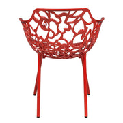 Devon 3-Piece Patio Dining Set: Aluminum Table with Glass Top & 2 Flower Arm Chairs - Elax Furniture