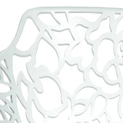 Devon 3-Piece Patio Dining Set: Aluminum Table with Glass Top & 2 Flower Arm Chairs - Elax Furniture