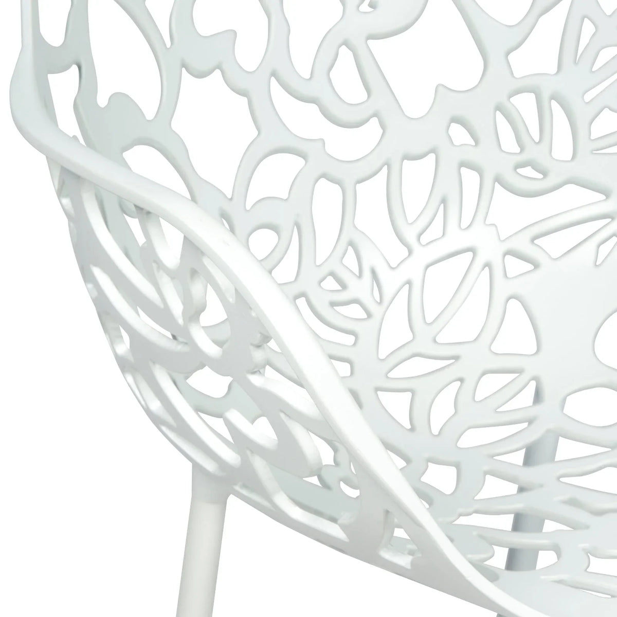 Devon 3-Piece Patio Dining Set: Aluminum Table with Glass Top & 2 Flower Arm Chairs - Elax Furniture