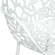 Devon 3-Piece Patio Dining Set: Aluminum Table with Glass Top & 2 Flower Arm Chairs - Elax Furniture