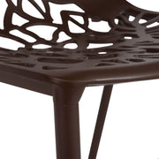Devon 3-Piece Patio Dining Set: Aluminum Table with Glass Top & 2 Stackable Flower Chairs - Elax Furniture