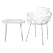Devon Tree Design Glass Top Aluminum Base Outdoor End Table - Elax Furniture