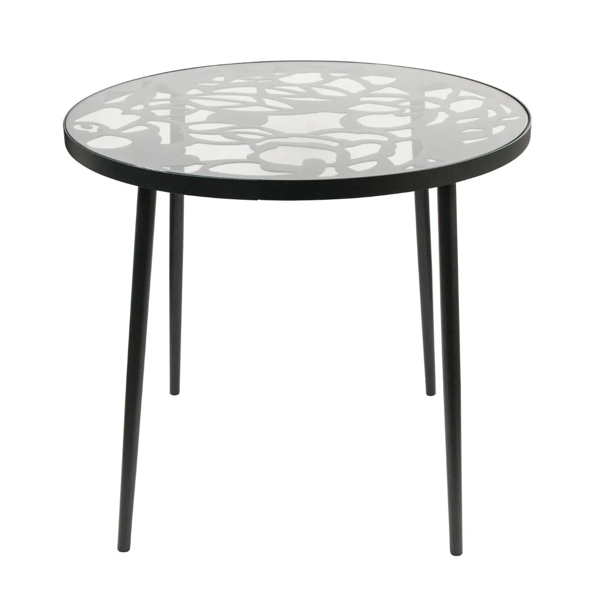 Devon Tree Design Glass Top Aluminum Base Indoor Outdoor Bistro Dining Table - Elax Furniture
