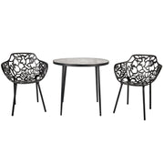 Devon Tree Design Glass Top Aluminum Base Indoor Outdoor Bistro Dining Table - Elax Furniture