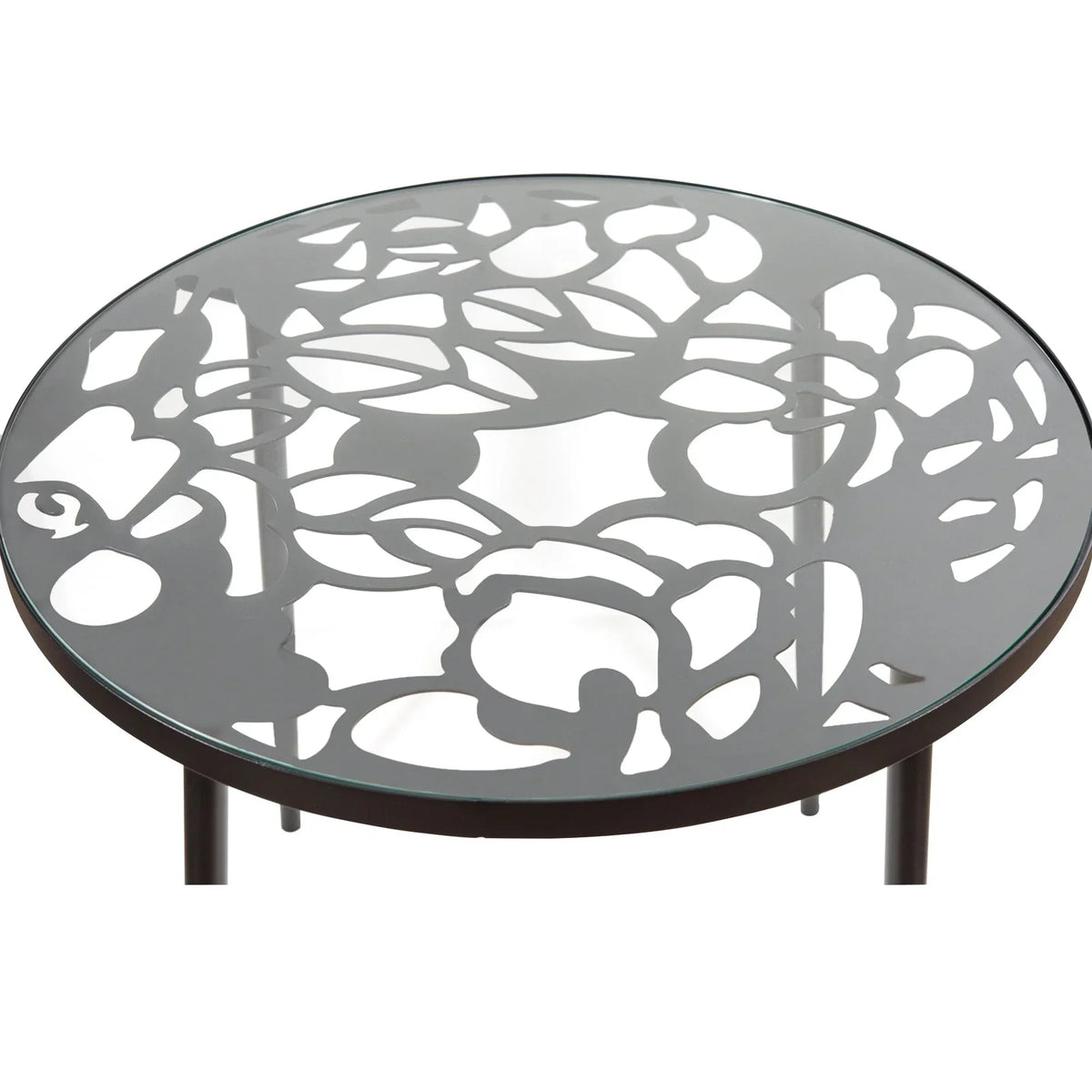 Devon Tree Design Glass Top Aluminum Base Indoor Outdoor Bistro Dining Table - Elax Furniture