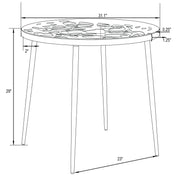 Devon Tree Design Glass Top Aluminum Base Indoor Outdoor Bistro Dining Table - Elax Furniture
