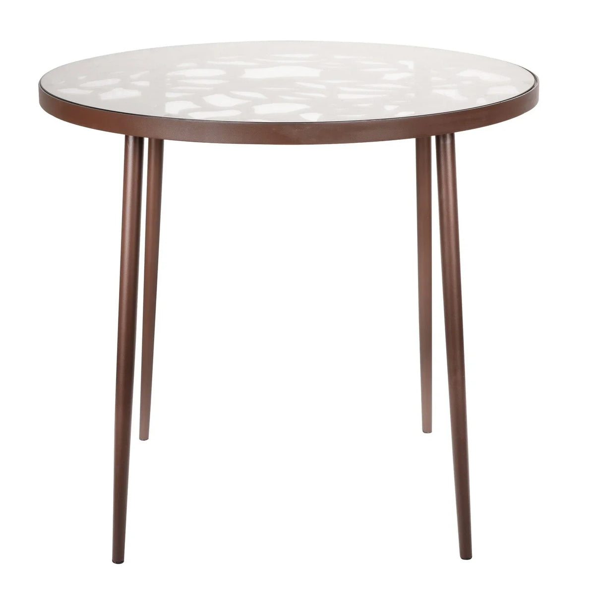 Devon Tree Design Glass Top Aluminum Base Indoor Outdoor Bistro Dining Table - Elax Furniture