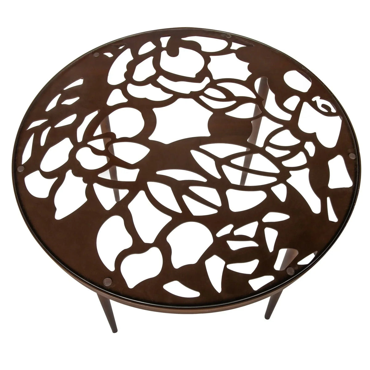 Devon Tree Design Glass Top Aluminum Base Indoor Outdoor Bistro Dining Table - Elax Furniture